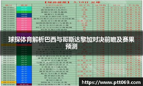 球探体育解析巴西与哥斯达黎加对决前瞻及赛果预测